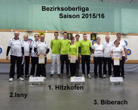 Siegerehrung Bezirksoberliga 2016